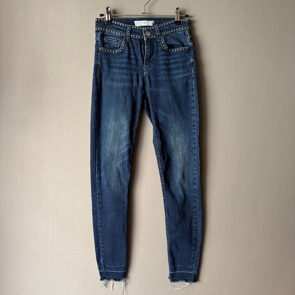 Zara‎ sz 2 blue basic denim jeans - Picture 1 of 8